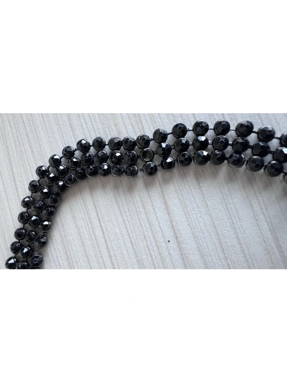 Vintage Black Rhinestone Belt Multi-Row Crystal Chain Waist Jewelry